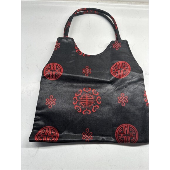 Asian Handbag Red Zipper Purse Oriental Cheongsam Dress - Picture 7 of 10